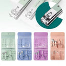 Kit Manicure e Pedicure 16 Peças em Aço Inoxidável com Estojo Dobrável