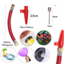 Kit Bomba de ar Manual para Encher Bolas e Infláveis + Kit de Bicos com 5 Peças