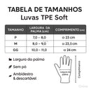 Luva Vinil Preta Descartável Sem Pó Resistente – 100 Unidades