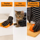 Luva Vinil Preta Descartável Sem Pó Resistente – 100 Unidades