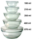 Conjunto Tigela de Vidro Bowl com Tampa – 5 Peças HerméticasPeças Herméticos