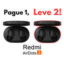 Fone de Ouvido Bluetooth Redmi AirDots 2 TWS – Sem Fio, com Microfone e Estojo Recarregável