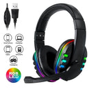 Headset Gamer RGB com Microfone – Conexão USB + P2, Som Imersivo e Iluminação LED para PC, Console e Celular