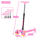 Patinete Infantil 3 Rodas de LED Dobrável – Diversão, Segurança e Aventura em Cada Passeio!