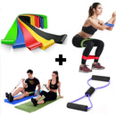 Kit 5 Mini Band Elásticos de Treino + Extensor – Exercícios, Treino Funcional e Fisioterapia em Casa