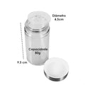 Porta Temperos Giratório com 12 Potes – Preto | Aço Inox e Vidro